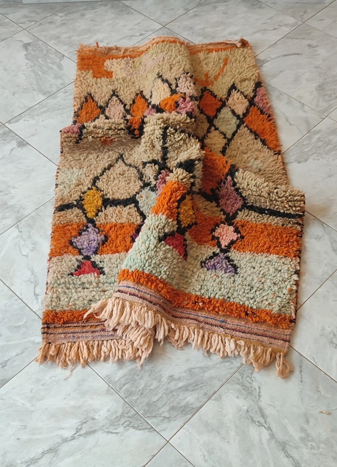 Moroccan Handmade Berber Rug, Beni ourain Rug,Berber carpet,vintage Rug - Photo 3/4