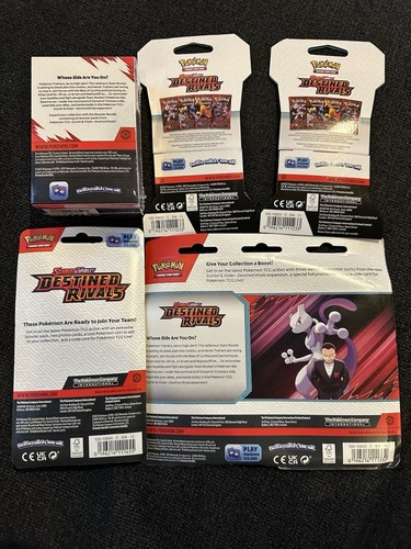 Pokemon TCG Scarlet And Violet Destined Rivals Booster Blister In Hand Sealed - Picture 2 of 2