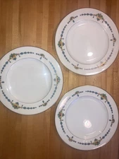 Three Beautiful 9” Dinner Plates Empress Lenox Fruit basket Pattern 