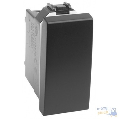 Maurer Deviatore Unipolare 16 Ax Schwarz Delight kompatibel Vimar 16 Ax 250V
