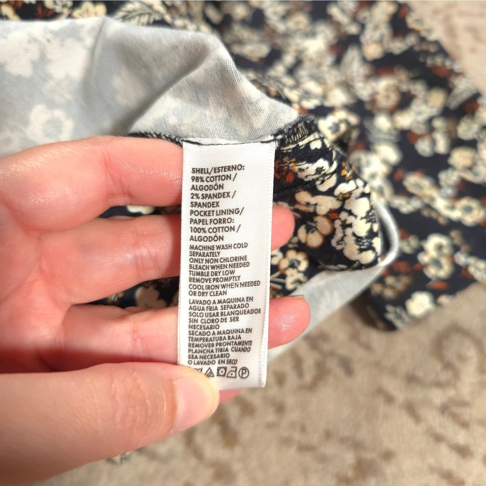 Vestido vaquero floral Rebecca Minkoff Ditzy detalles con cremallera para mujer talla S mezcla de algodón Foto 4 de 4