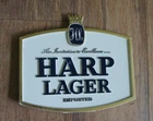 Vintage Invitation to Excellence HARP LAGER IMPORTED Plastic Wall Beer Sign
