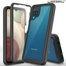 For-Samsung Galaxy A12 Case Full-Body Shockproof Phone Cover + Screen Protector