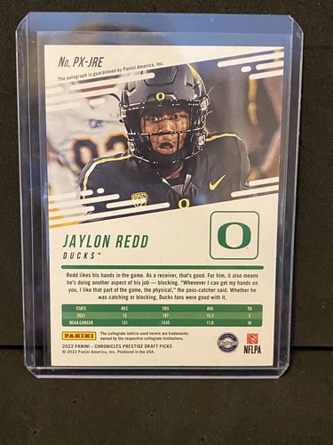 JAYLON REDD 2022 Prestige 2022 Xtra Points Auto RC OREGON DUCKS - Foto 2 di 2