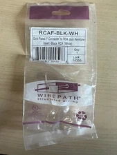 Wirepath Gold Plated F-Conenctor to RCA Jack Keystone Insert - Black RCA (White)