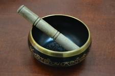 HANDMADE NEPAL TIBETAN BUDDHIST BRASS SINGING BOWL MEDITATION 11494