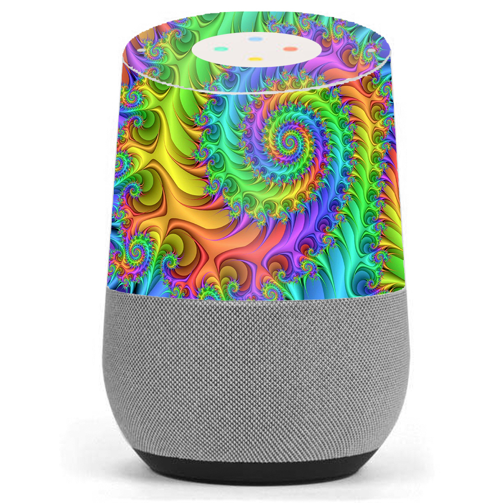 Skin Decal Vinyl Wrap for Google Home stickers skins cover/ Trippy Color Swirl