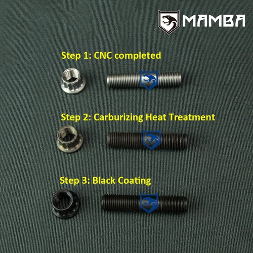 Nickel Turbo Turbine Housing Exhaust Manifold Stud Kit 45mm M10x1.25mm (4 sets) - Picture 8 of 11