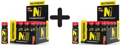 2 x Nutrend N1 Shot, Cherry Crush - 20 x 60 ml. (25,42 EUR/L)