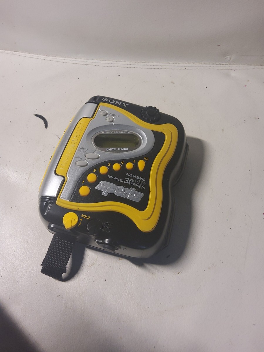 SONY スポーツカセットプレーヤー WM-FS420 美品 バンドあり Vintage Sony WM-FS420 Sports Walkman Radio Cassette Tape