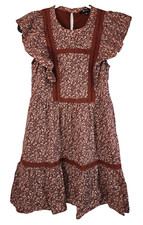 Madewell Dress Womens Sz XS Floral Ruffle Lace Midi Flower Garden Fall Capsule