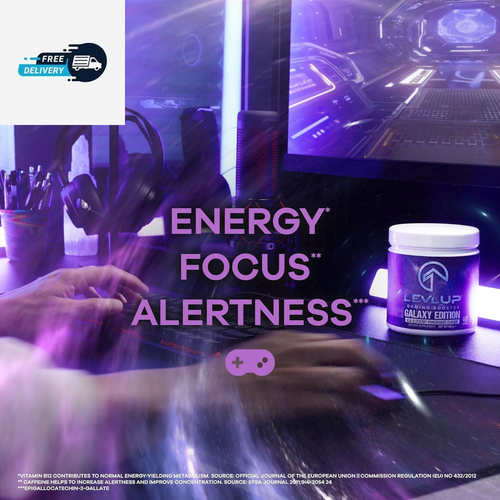 Levlup Galaxy Edition Gaming Booster, Energy Drink Powder for Gamers with Taurin - Picture 4 of 12