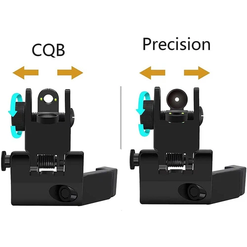 21mm Iron Sights 45 Grad Fiber Optics Offset Flip-Up Front and Rear Sights - Bild 7 von 15