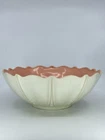 Lovely Vintage 1938 Anchor Hocking “Dusty Rose” Scalloped Point Milk Glass Bowl