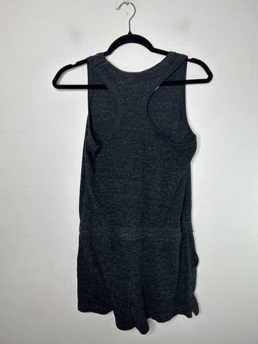 Nike Girls Romper Jumpsuit Sportswear Gray Black Pockets Stretch Size XL - Picture 8 of 11