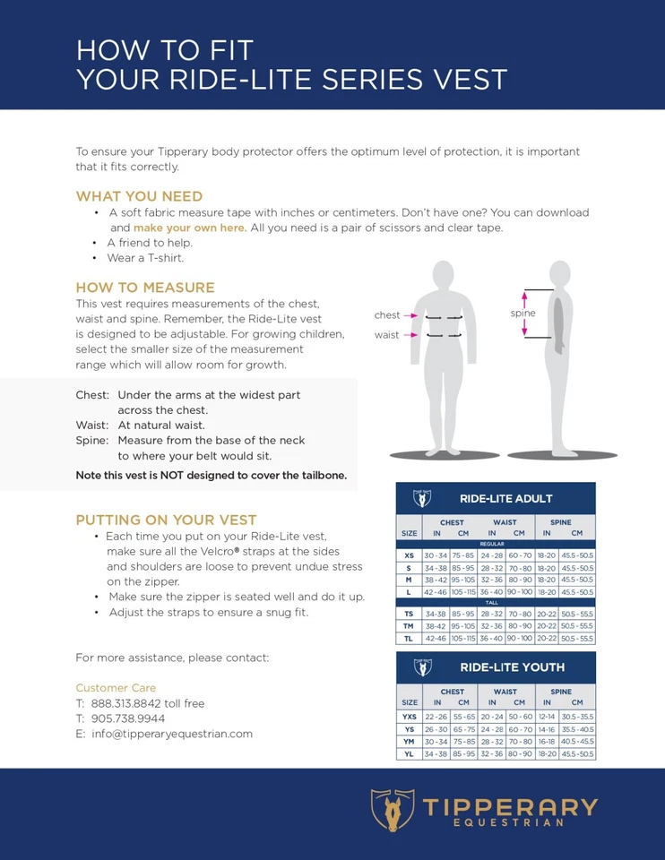 Chaleco ecuestre Tipperary Youth Ride-Lite - 1009-30 (varias tallas) Foto 2 de 4