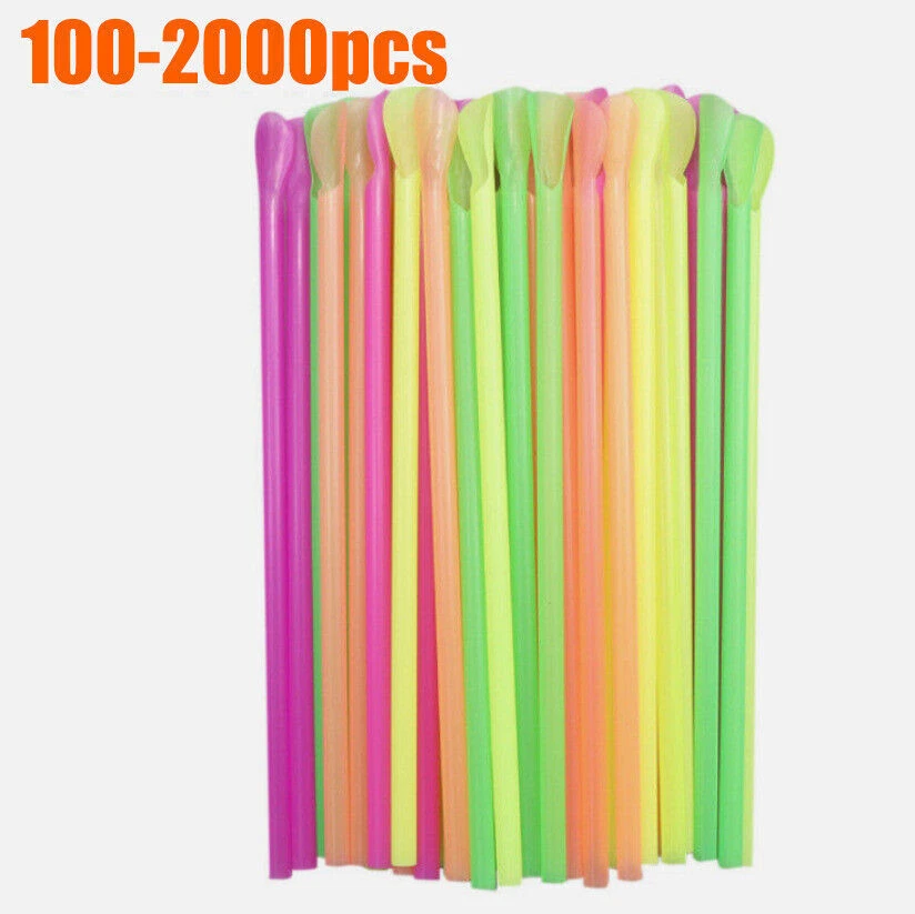 MEHRWEG LÖFFEL TRINKHALME, SLUSHEIS STROHHALME LÖFFELHALME �8x21cm 336152856848
