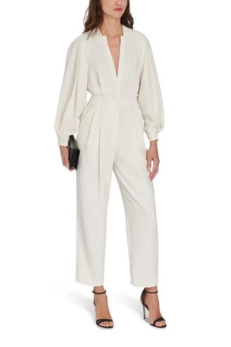 IRO PARIS Sandy Jumpsuit Long Sleeve Ecru White Ivory Size 34 XS 0 2 NWT NEW