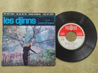 VINYL 45 T LES DJINNS EINE ROTE ROSE JA JA JA JA IRISCHER SPAZIERGANG DIE SEELE VON