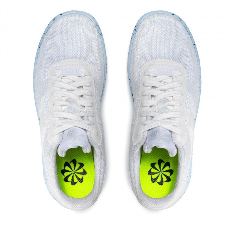 New Women's Nike AF1 Crater Flyknit in White/White-Pure Platinum