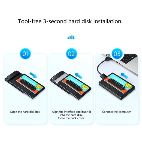 2.5inch Hard Drive Enclosure External Hard Drive Case USB C/USB 3.0 - Photo 7/10