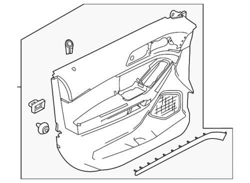 Panel de revestimiento de puerta lado del conductor para Ford Explorer 2016-2017 (N/P FB5Z-7823943-AC)