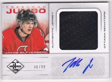 12-13 Limited Jacob Silfverberg /99 Auto Freshman Jumbo Jersey 2012