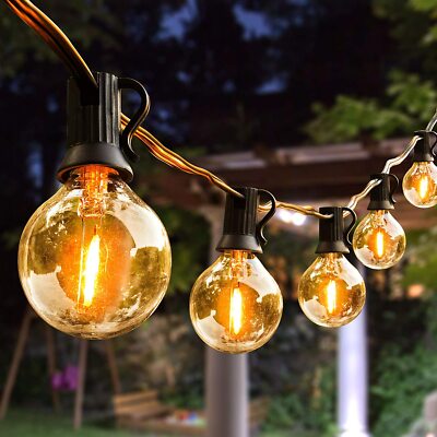 60/120m Garten Lichterkette Außen G40 50/200er LED Birnen Glühbirnen mit Stecker