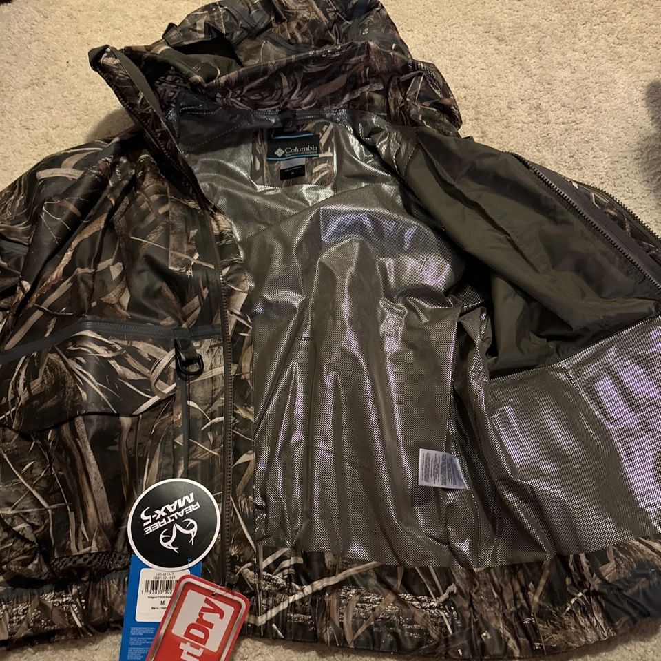 Columbia PHG Widgeon ODX Wader Shell Jacket - Realtree Max-5 Camo - Men’s M - Image 2 of 4