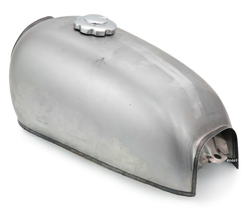 Cafe Racer Gas Tanks - Black / Raw Steel - Retro Motorcycle CHOOSE COLOR & STYLE - 第 75/114 張圖片