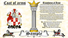 Lauinder-Levner COAT OF ARMS HERALDRY BLAZONRY PRINT