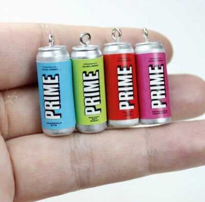 4 X PRIME DRINK DOSEN CHARMS ANHÄNGER LEGIERUNG KSI
