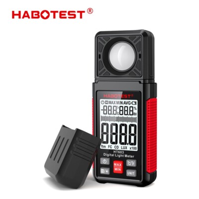 HABOTEST HT603 Lux Light Meter Digital Illuminance Handheld Temperature Measurer