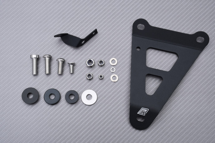 Support d'échappement en alu pour Kawasaki Z300 de 2015 à 2018 noir
