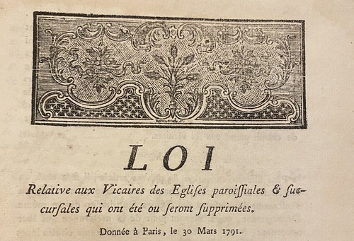 Revolution / Ludwig XVI. / Vikare der Pfarrkirchen / Ariège 1791 - Bild 2 von 4