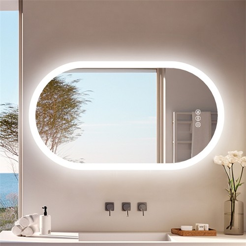 LED Bathroom Mirror Stepless Dimmable Anti-Fog HD Glass Makeup Shaving Mirror UK - Picture 14 of 15