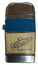 VINTAGE SCRIPTO VU-LIGHTER “THE RUTLEDGE ROCKET 🚀 ”ADVERTISING LIGHTER