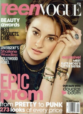 Teen Vogue SHAILENE WOODLEY LOTTIE MOSS DOUGLAS BOOTH OLIVIA COOKE JENNY PACKHAM