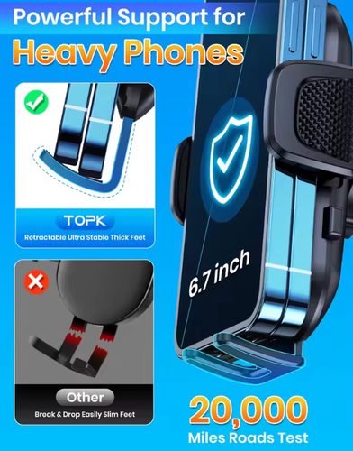 TOPK Car Phone Holder Gravity Stand for Smart Mobile iPhone - Picture 9 of 15