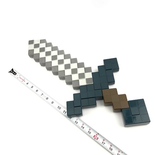 Minecraft Dungeons Deluxe Sword Toy Replica Foam Role Play Battle Sounds 8 Bit - Picture 8 of 8