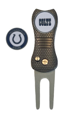 Indianapolis Colts NFL Golf Ball Marker w/ Premium Switchblade Divot Tool