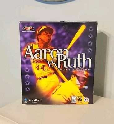 Vintage Baseball Computer PC Video Game AARON vs RUTH CD-ROM 1997 WIN95