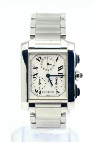 Unisex 28mm Cartier Tank Française Stainless Steel Quartz watch Ref. 2303
