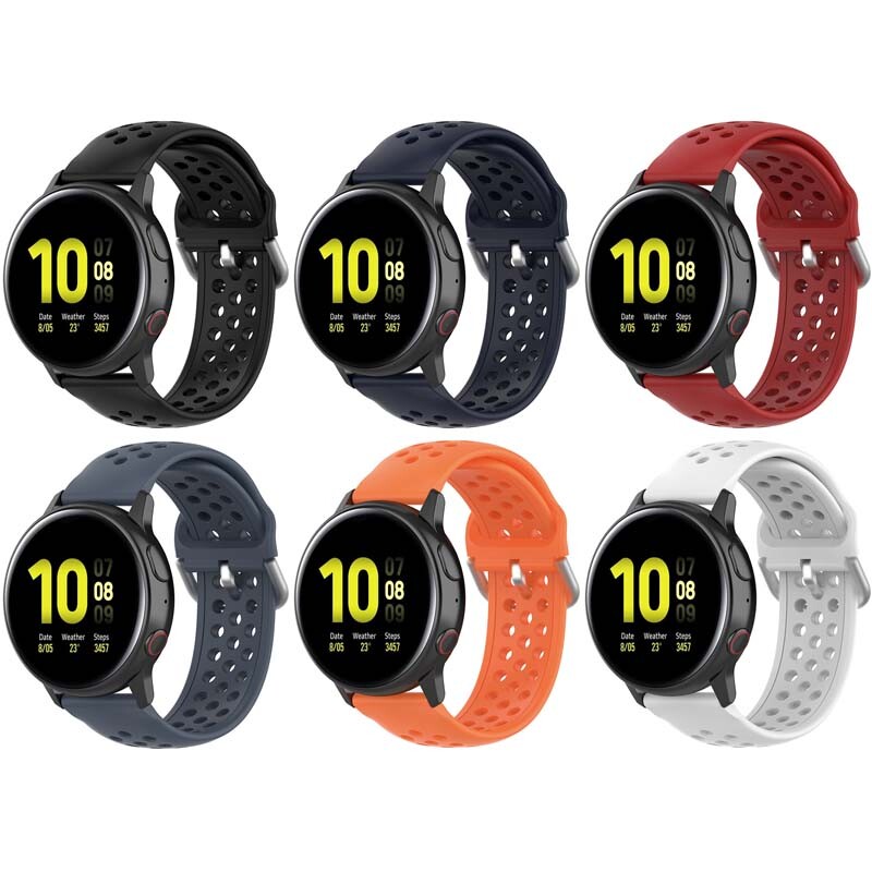 StrapsCo Buckle-and-Tuck Perforated Rubber Strap for Samsung