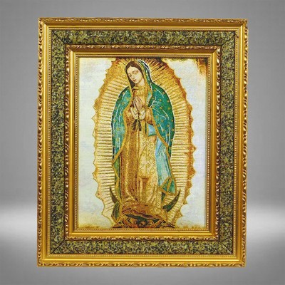 Virgen De Guadalupe Original 17"x21" Cuadro Our Lady Guadalupe Picture  Frame | eBay