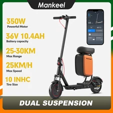 Foldable Adult Scooter LOT: Dual Shock Tech, Luggage Seat & App for Urban Rides
