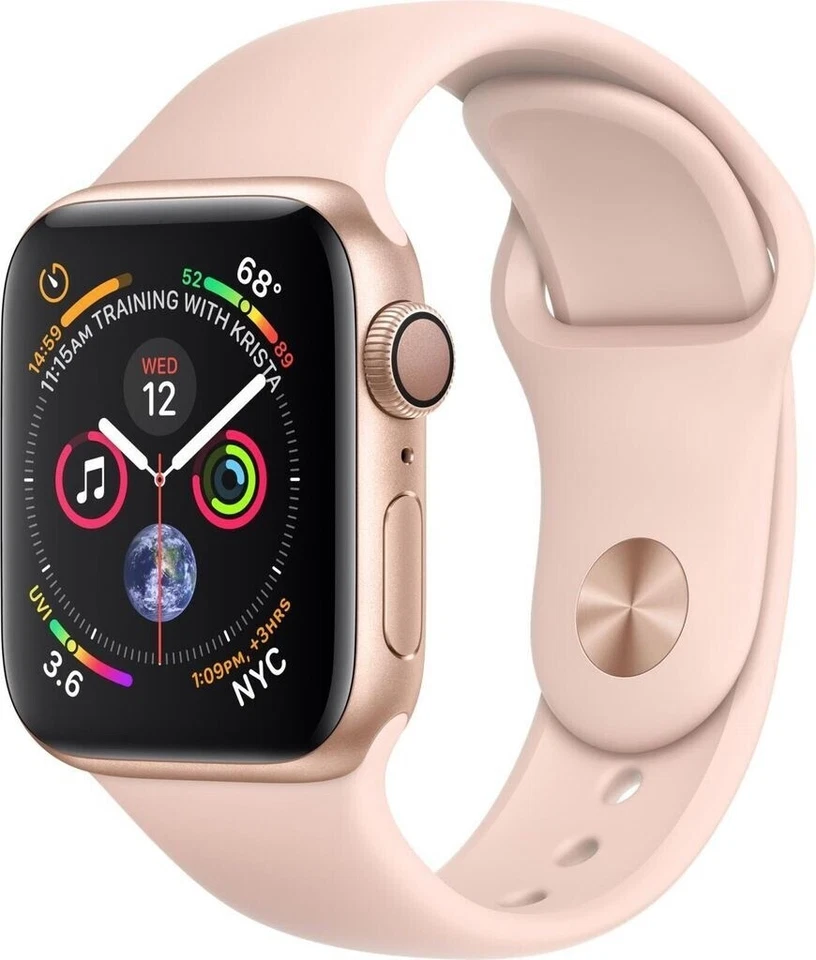 Apple Watch Series 4 – 40 mm | GPS | wie NEU & OVP | Alu. Gold + Sport Band Rosa - Bild 1 von 3