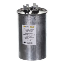 TitanPro TRCFD505 HVAC Round Dual Motor Run Capacitor 50/5 MFD/UF440/370 Volts