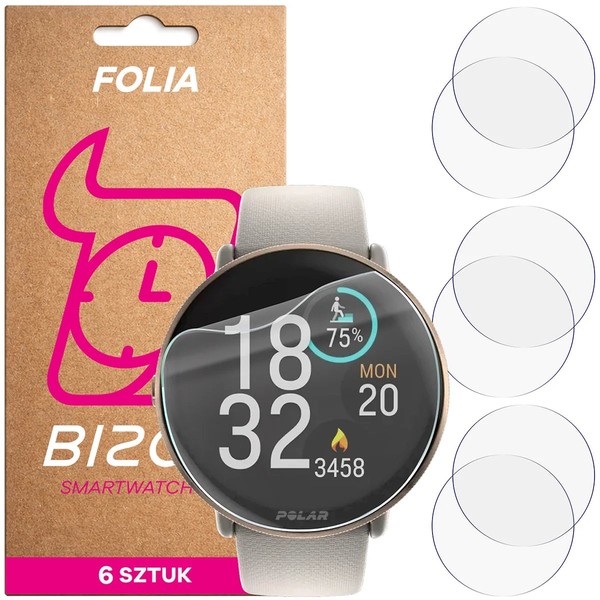 6X Schutzfolie FüR Polar Ignite 3/Bizon Watch Hydroflex Bizon Displayschutzfolie-image