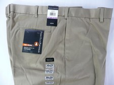 Perry Ellis Mens Portfolio 38x29 No Iron Permanent Crease Khaki Tan Pants Slacks